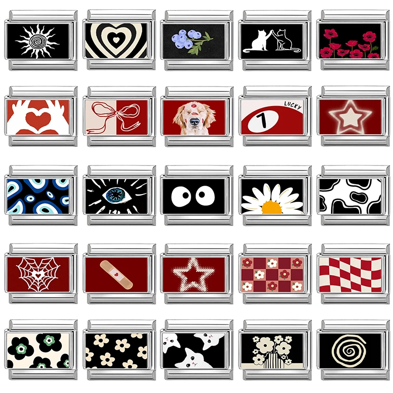 Модный-браслет-с-подвеской-в-виде-собаки-и-кошек-черный-красный-подходит-для-браслета-9-мм-из-нержавеющей-стали-итальянские-звенья-изготовление-ювелирных-изделий-своими-руками-оптовая-продажа