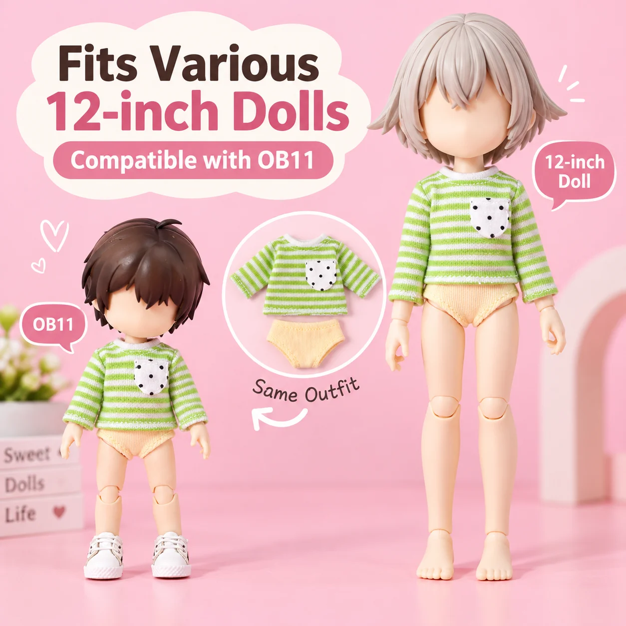 Mini toy accessories, small underwear, ob11 doll clothes accessories, small underwear, base underwear, 12 point doll, Asi 2.0 3.
