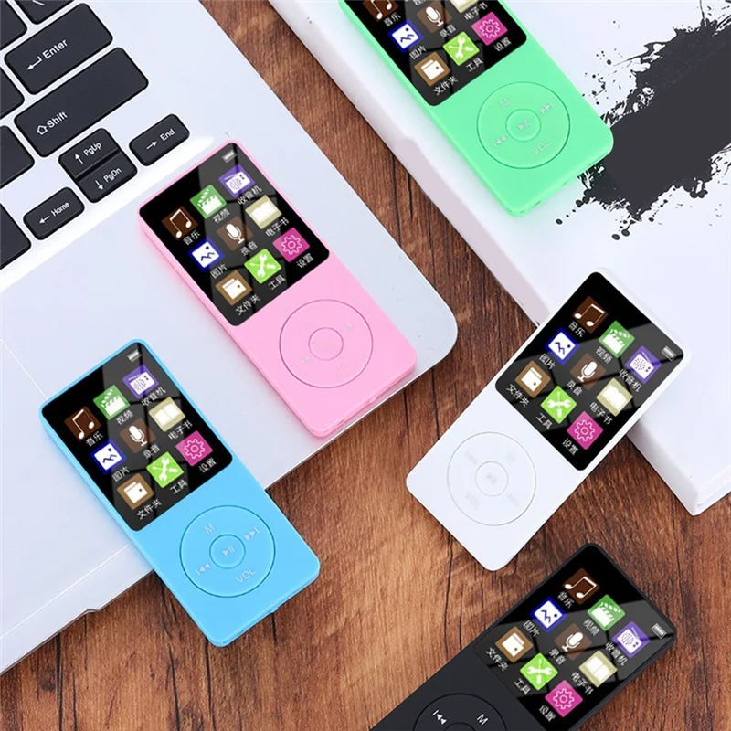

MP4 MP3 Bluetooth Player 160X120px Mini Walkman Student 1.8 Inches Screen 64G Plug Card Sports Music Player Durable
