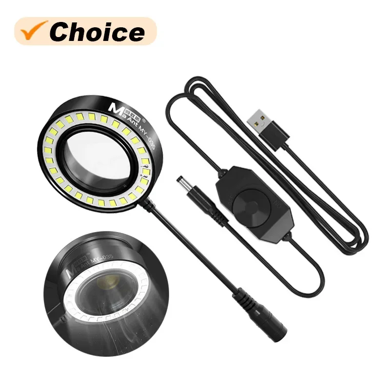 

Пылезащитный зеркальный источник света для микроскопа MaAnt MY-035, высокая яркость, хорошая пылезащитная светодиодная лампа для ремонта сварки материнской платы