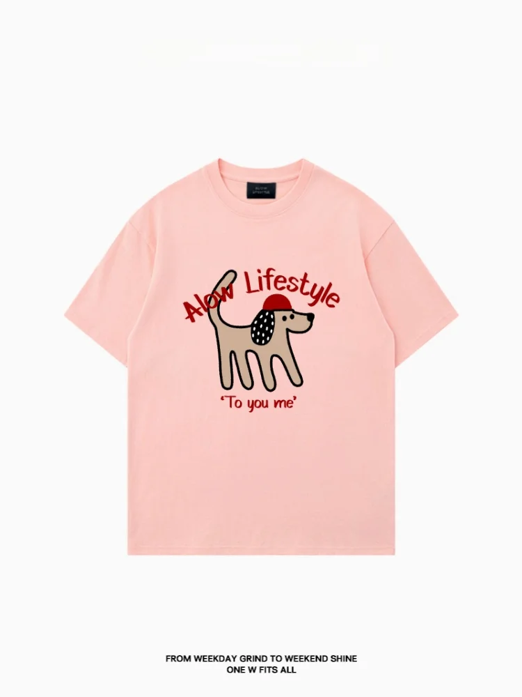 

ALOW LIFESLE Женская свободная хлопковая футболка ort Sve Hand-dn с мультяшным принтом, удобный дышащий летний топ