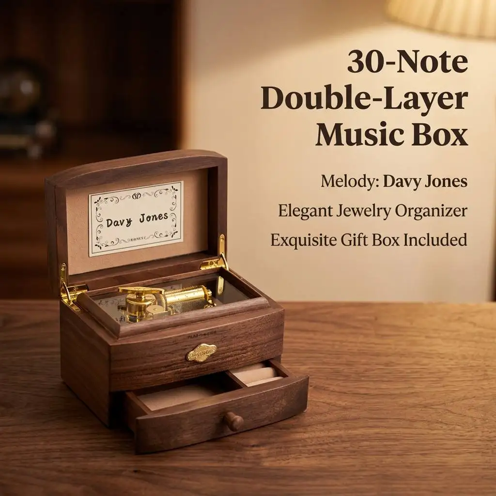 30-Note Double-Layer Luxury music box For Friends Christmas Valentines Birthday Gifts.