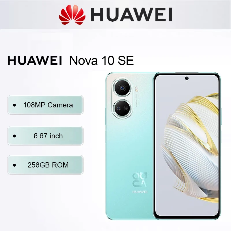 

HUAWEI Nova 10 SE Smartphone 6.67 inch OLED 108MP Camera 4500mAh Battery 4G Network Mobile phones Original Cell phone