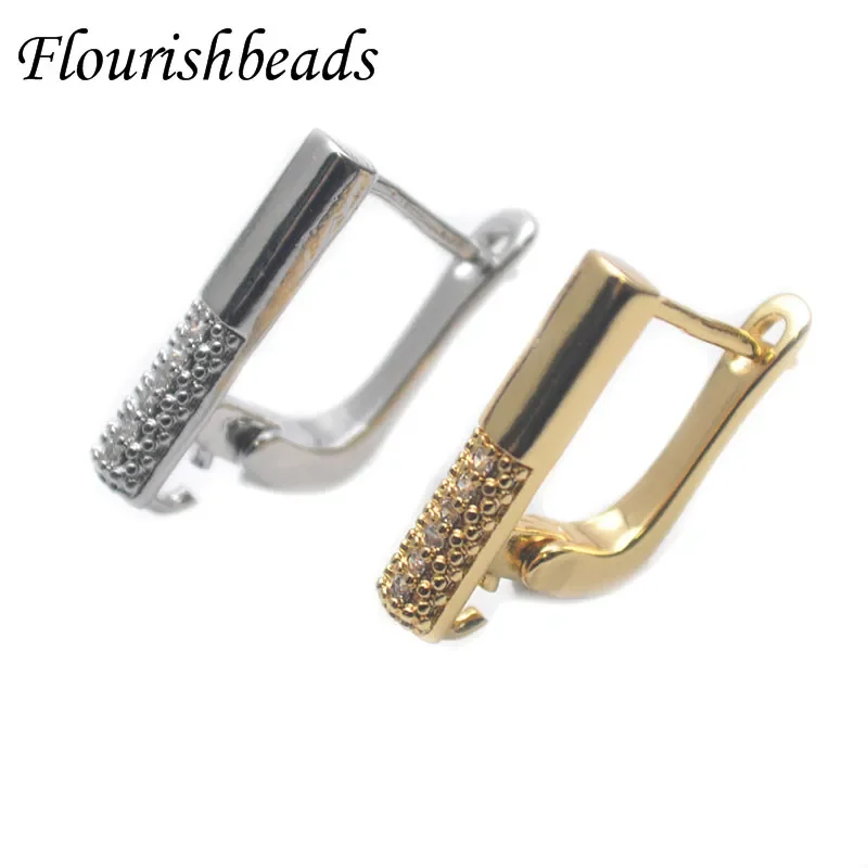 

30pcs/lot 11x18mm Rhodium Gold Plating Rectangle Shape Earring Hooks DIY High Quality Color Remain Jewelry Making