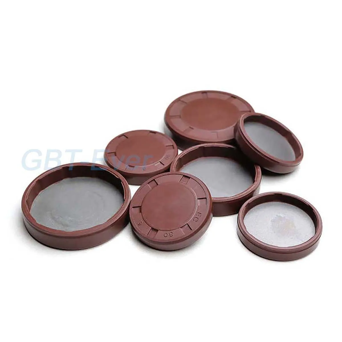 OD 8-290mm FKM EC/VK Type Oil Seal Brown Fluoro Rubber End Cap Cover Oil Seal Reducer Shaft Dustproof Retarder Oil Sealing Cap
