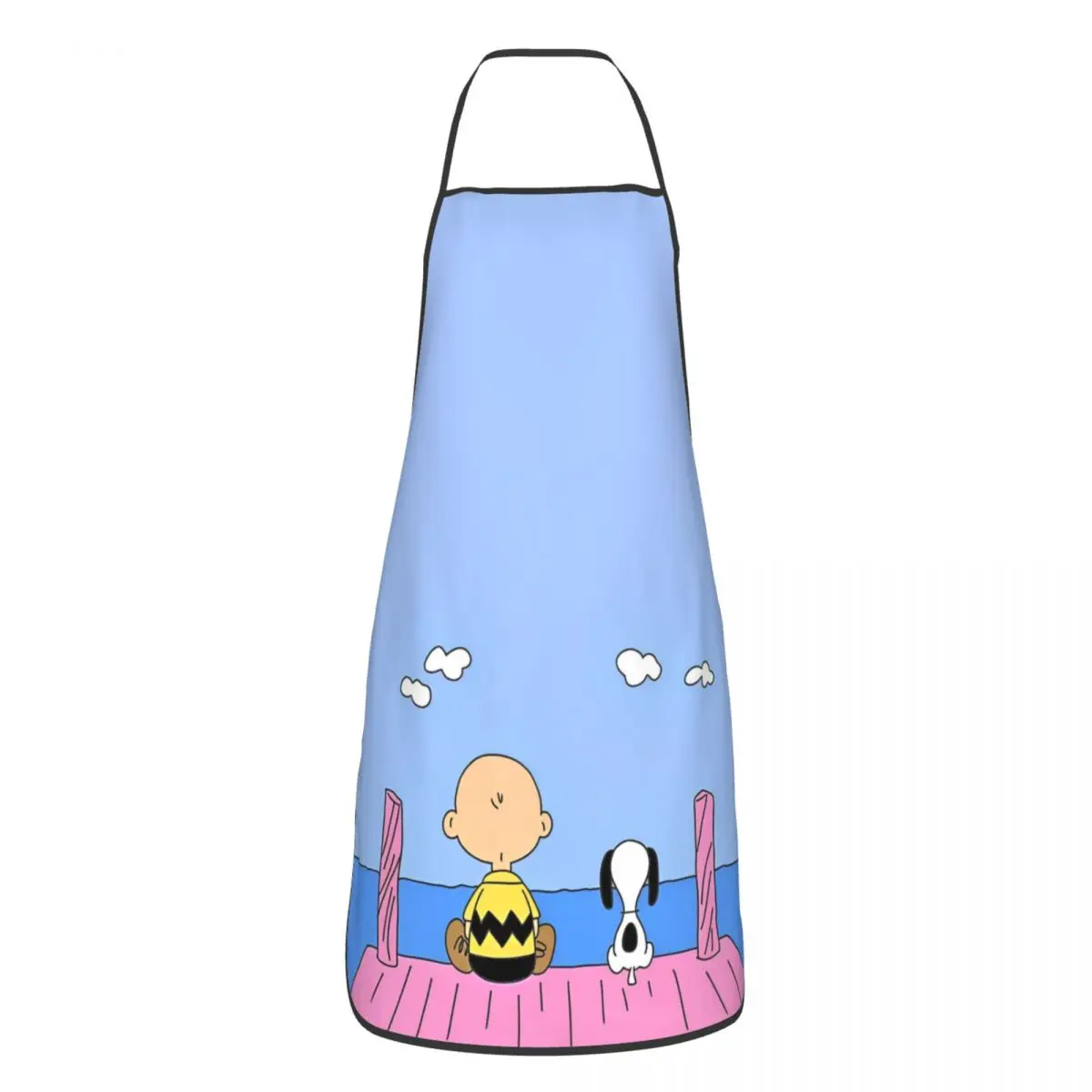 Cute Cartoon Snoopy Kitchen Baking Aprons Anti-greasy Pinafores for Chef Barista Restaurant