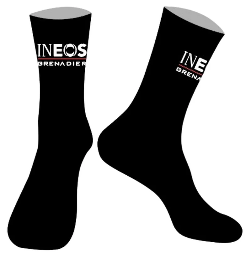 LASER CUT ONE PAIR 2024 INEOS GRENADIER TEAM Cycling Socks Antislip Bike Racing MITI Breathable FOR Men and Women