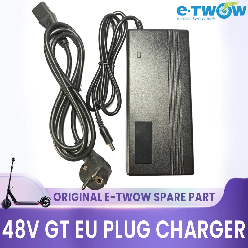 Original ETWOW 48V GT Charger with EU Plug Input AC180V-240V Output 54.6V3.0A for E-TWOW Electric Scooter GT SE 2020 2019