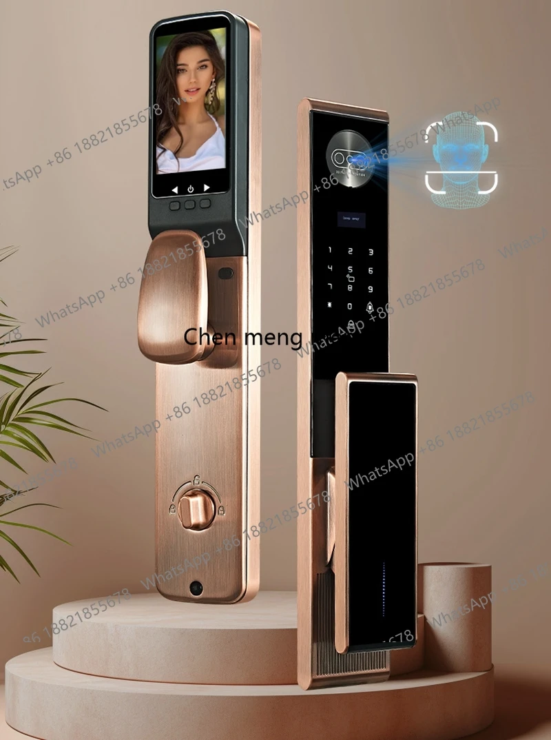 

High Quality Tuya Wifi 3D Face Recognition Electronic Password Fingerprint Door Lock Home Security Alarm Sensor Door Lock