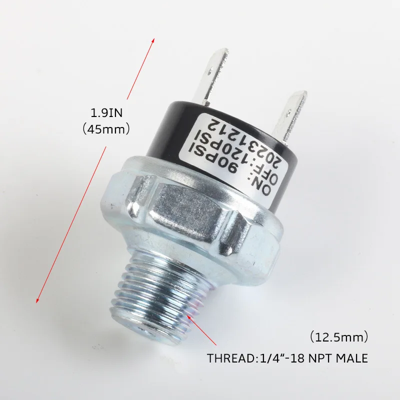 10PCS 12V 1/4NPT Air Compressor Pressure Control Switch Valve 70-100PSI/90-120PSI/120-150PSI/150-175PSI/150-180PSI/165-200PSI