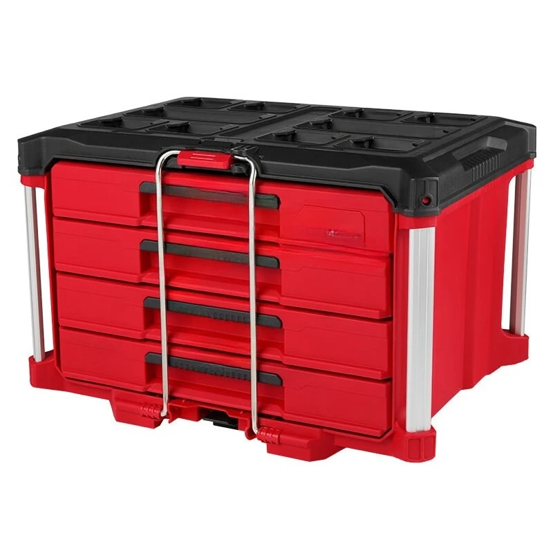 Stacked four-drawer toolbox