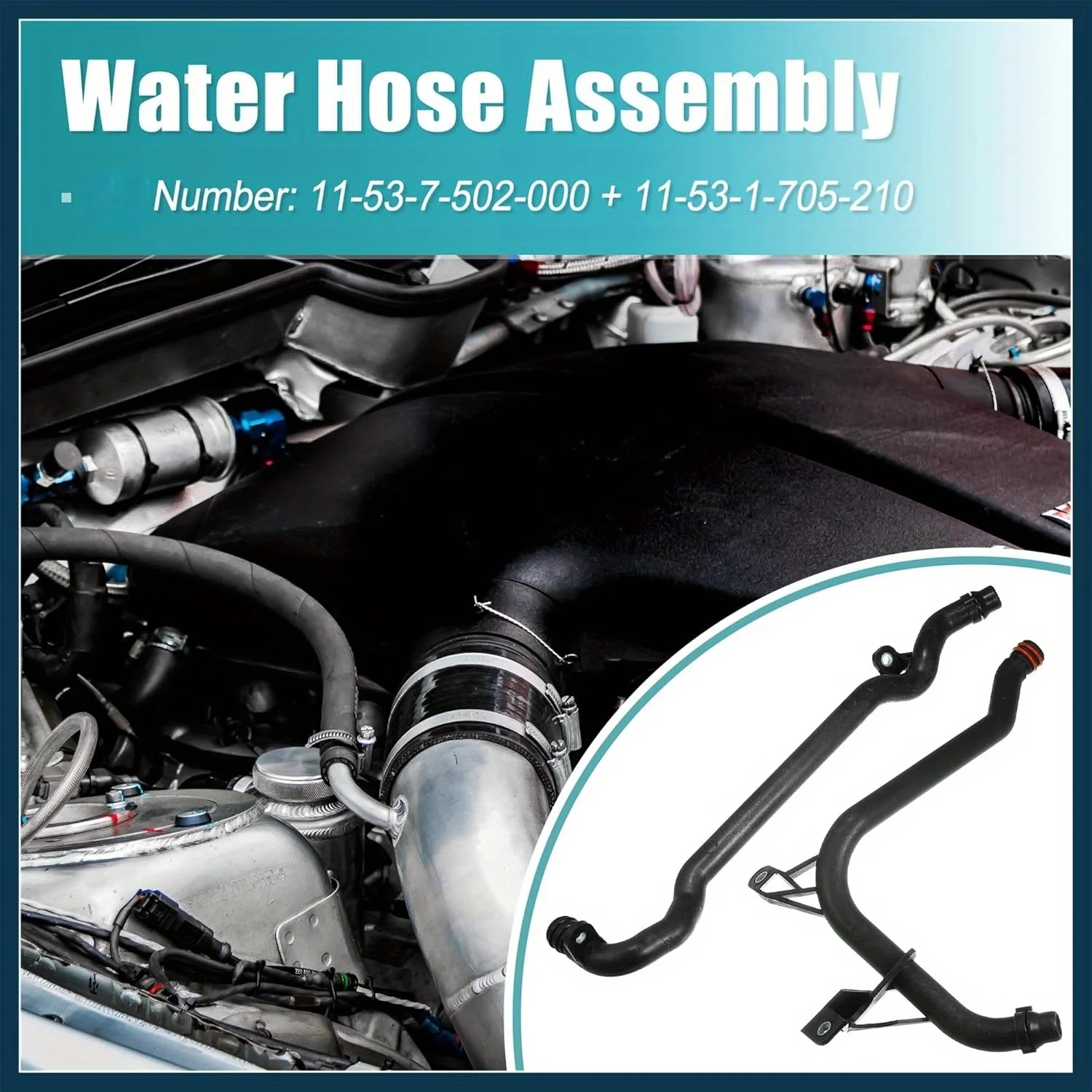 11537502000,11531705210 Heater Coolant Inlet Hose Water Pipe Assembly for BMW 323Ci 323i 325Ci 325i 328i 330Ci 330i