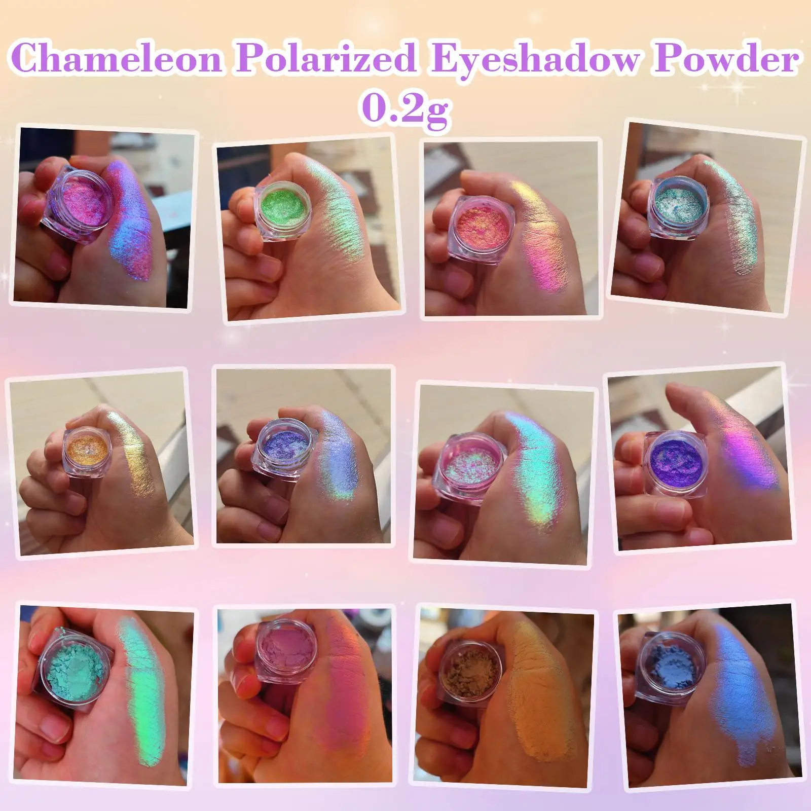 Shining MultiChrome Shifting Pigments Chameleon Eyeshadow Powder Duochrome Chameleon Eyeshadow Infinite Eyeshadow 0.2g