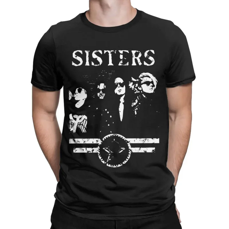 Men T-shirt the sisters of redemption vintage cotton tees Short Sleeve T shirt crewneck tops gift