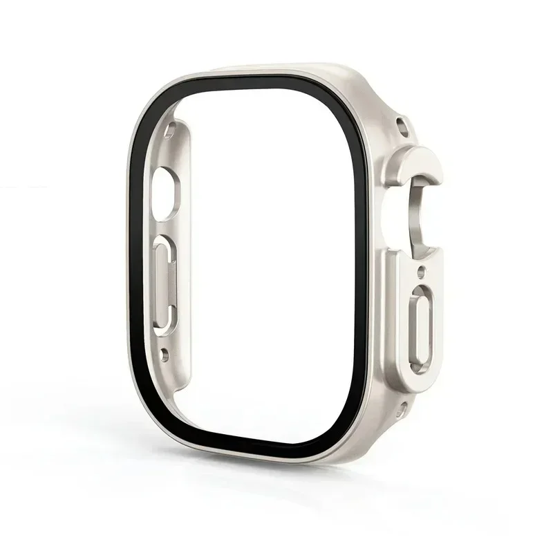 Glas+PC-Schutzhülle für Apple Watch Ultra 4 3 2 49mm Smartwatch Stoßfänger+Displayschutzfolie Gehärtetes Glas iWatch Series Ultra 49mm Zubehör – Detail 26