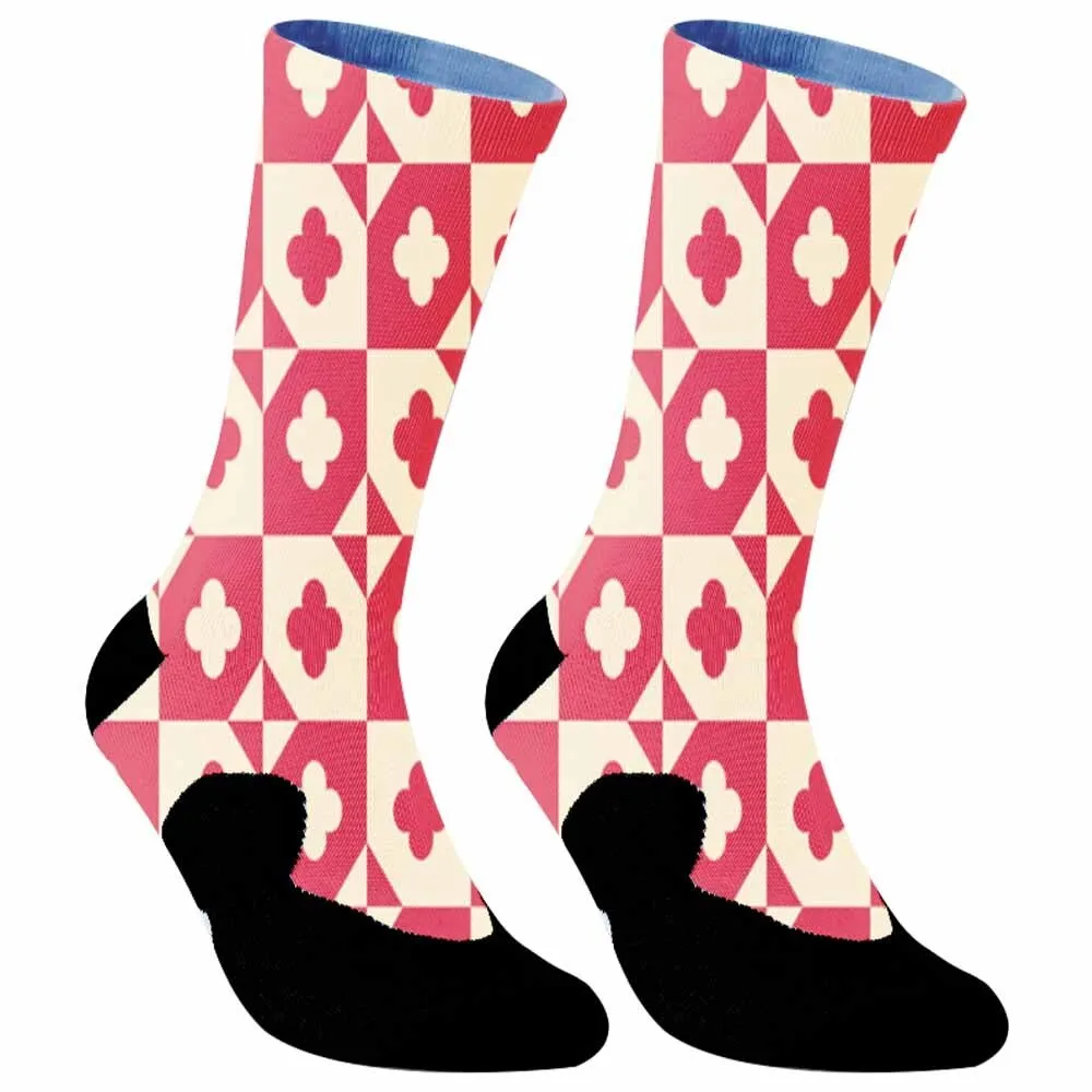 2024 New Man Women's Graphic Print Crew Socks Crew Knit Socks Sports cycling socks