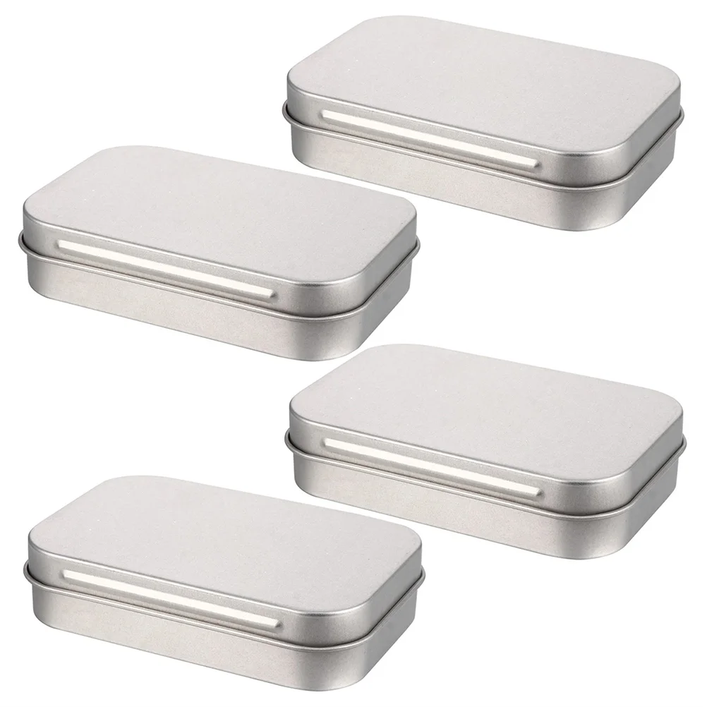 

Empty Tinplate Boxes Storage Containers Retro Decor Flash Drive Case Portable Jewelry Herb Pill ganizer Dust Insect Proof Smooth