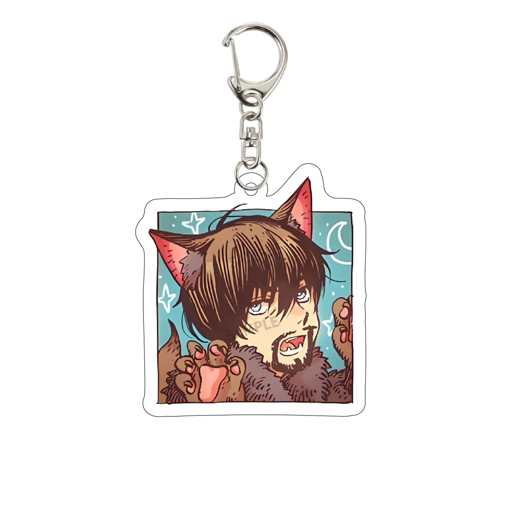 Anime Witch Hat Atelier Coco Qifrey Olruggio 6CM Acrylic Stand Cute bag charm Car keychain decorations bag body kit keyring Gift