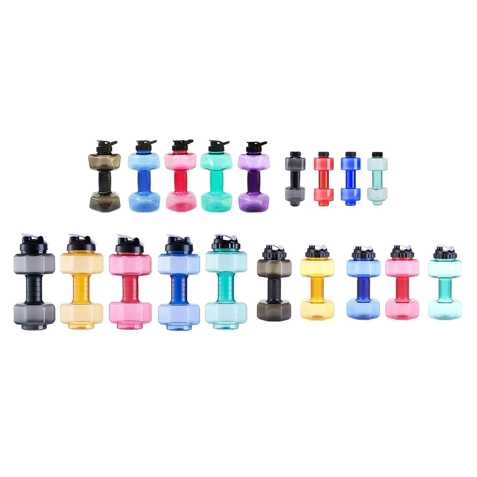 Portable Water Bottle For Men Women Dumbbell Refillable Adjustable Fitness