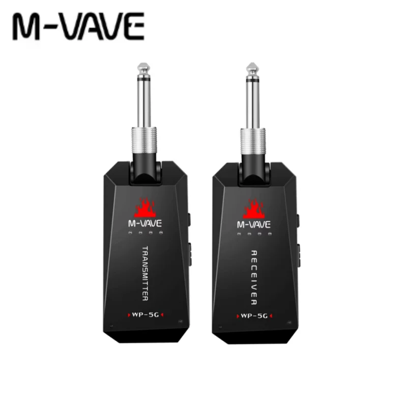 

M-VAVE WP-5G Wireless Guitar Transmitter Receiver 5.8G Low Latency 190° Rotatable Plug, Anti-Interference for Live Performances