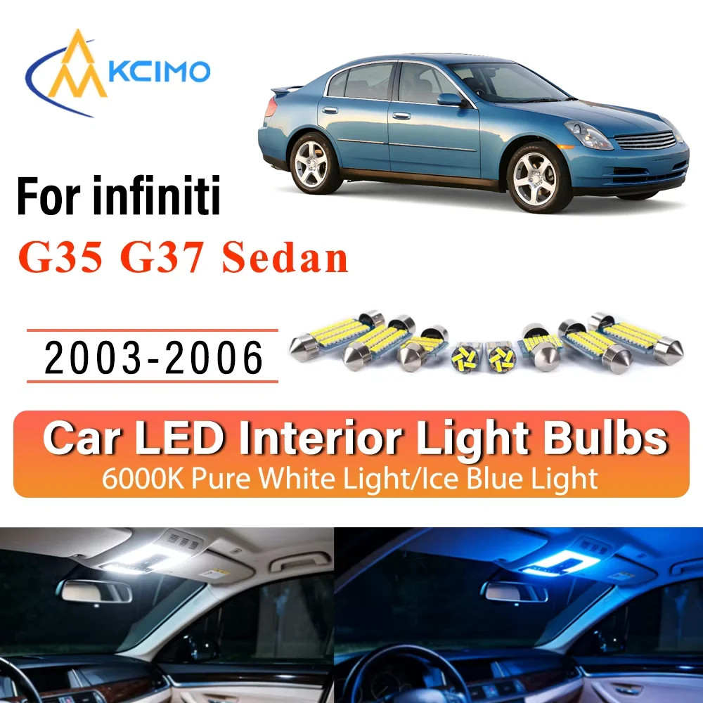 Interior Bright Canbus Number Plate Bulb For infiniti G35 G37 Sedan 2003-2006 Premium New Error-Free Easy Install Dome Lights