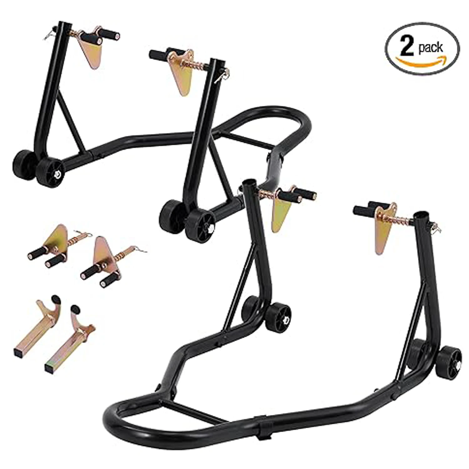 Motorcycle Stand, 850 lbs Weight Capacity,Front and Rear Wheel Lift Combination,Adjustable Rocker Shaft,Heavy Duty Paddock Stand