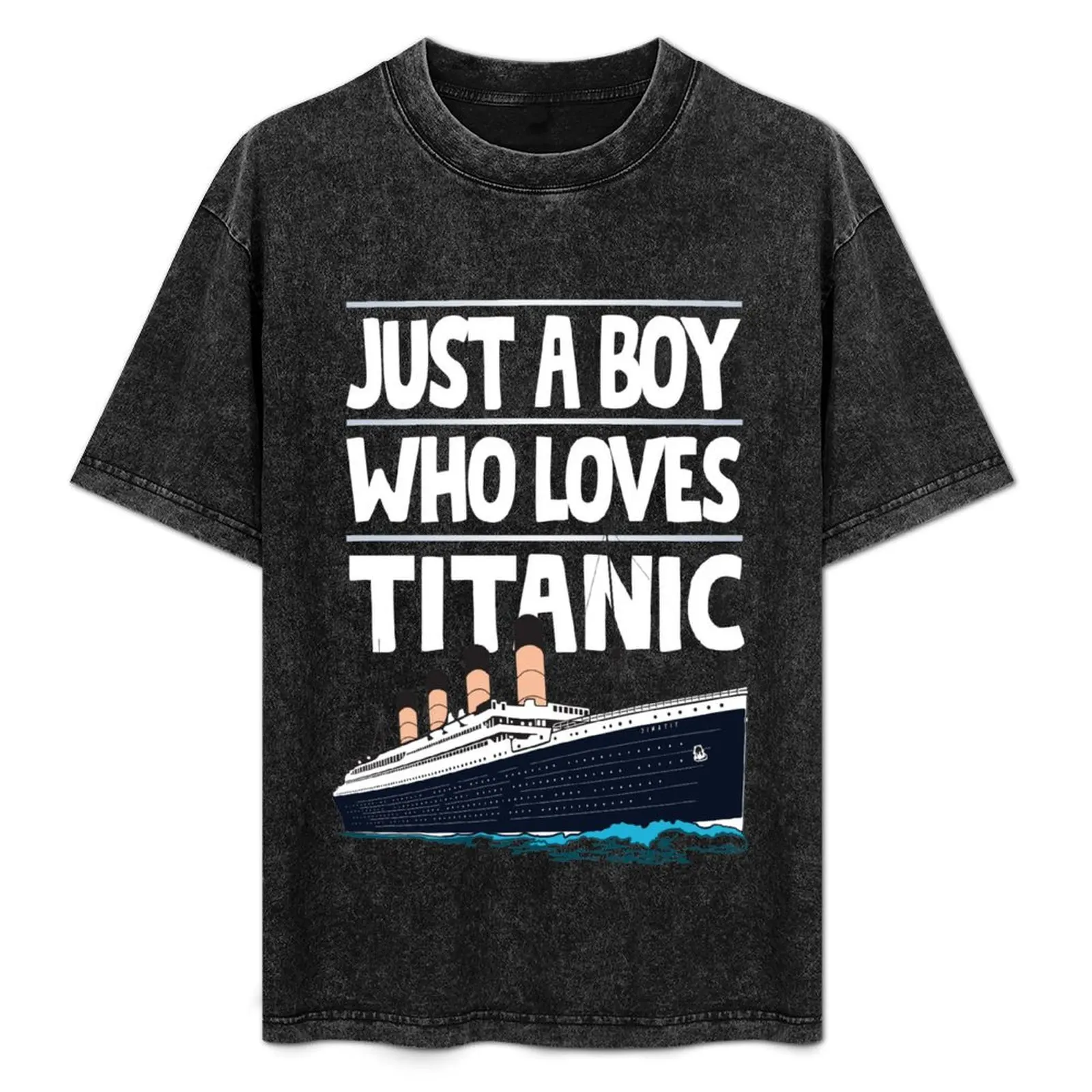 タイタニック号を愛するただの少年-タイタニック号ギフト-男の子用-子供用-tシャツ-プラスサイズ-ルーズフィット-tシャツ