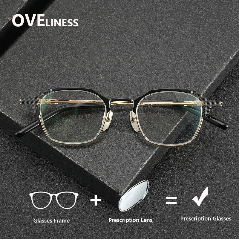 

pure Titanium optical Glasses Frame Men Retro Round Eyeglasses frames Women Prescription myopia Eyewear male Spectacles