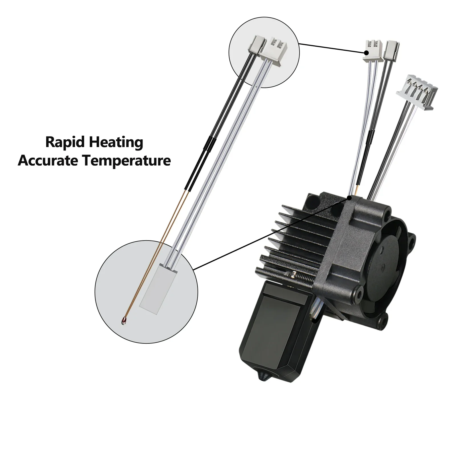 مجموعة Hotend الكاملة Hotend لـ Bambu Lab X1 X1C P1P P1S مع ترقية المروحة 2.0 مع فوهة مختبر الخيزران الكامل X1 الكربون