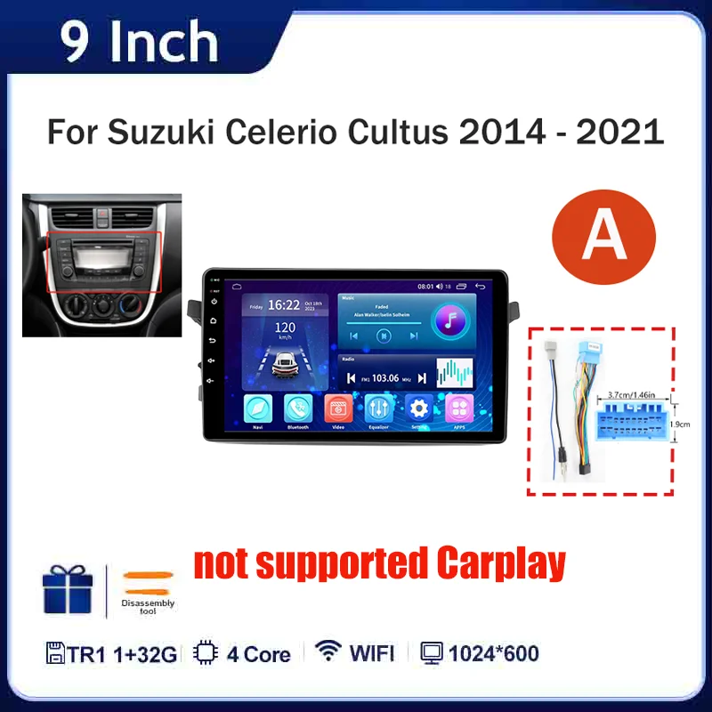 Voor Suzuki Celerio Cultus 2014 - 2021 Autoradio Android Multimedia Speler Gps-navigatie Carplay Scherm Auto Stereo - afbeelding 1
