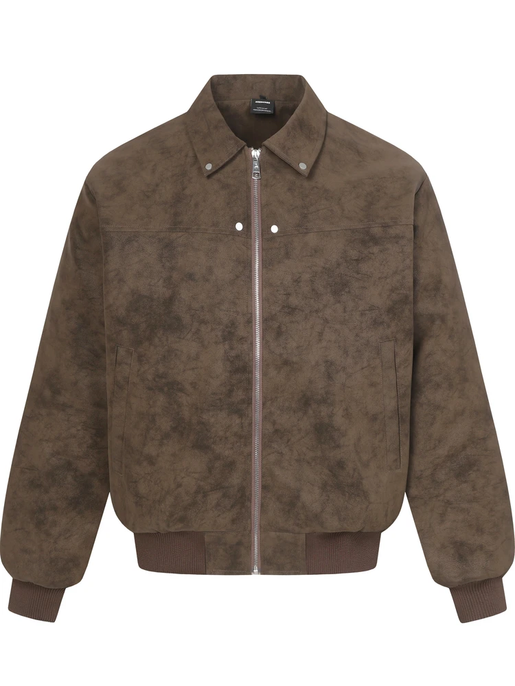 

AN American Retro Sle Loose Fit Leather Jaet Cotton Workwear Coat for Men And Women Youth ular Casual Outerwear