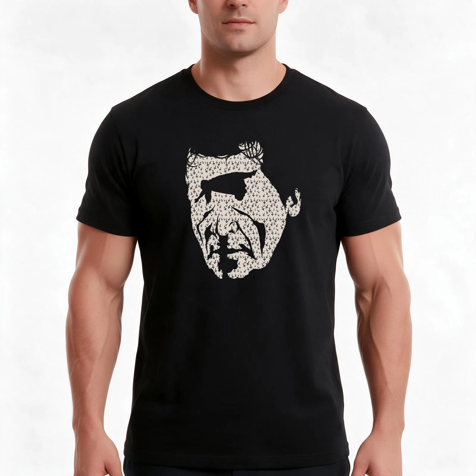 The Exorcist movie (Priest Karras) T-Shirt Summer Casual Cotton Tee Oversized Streetwear Tops Vintage Graphic Print