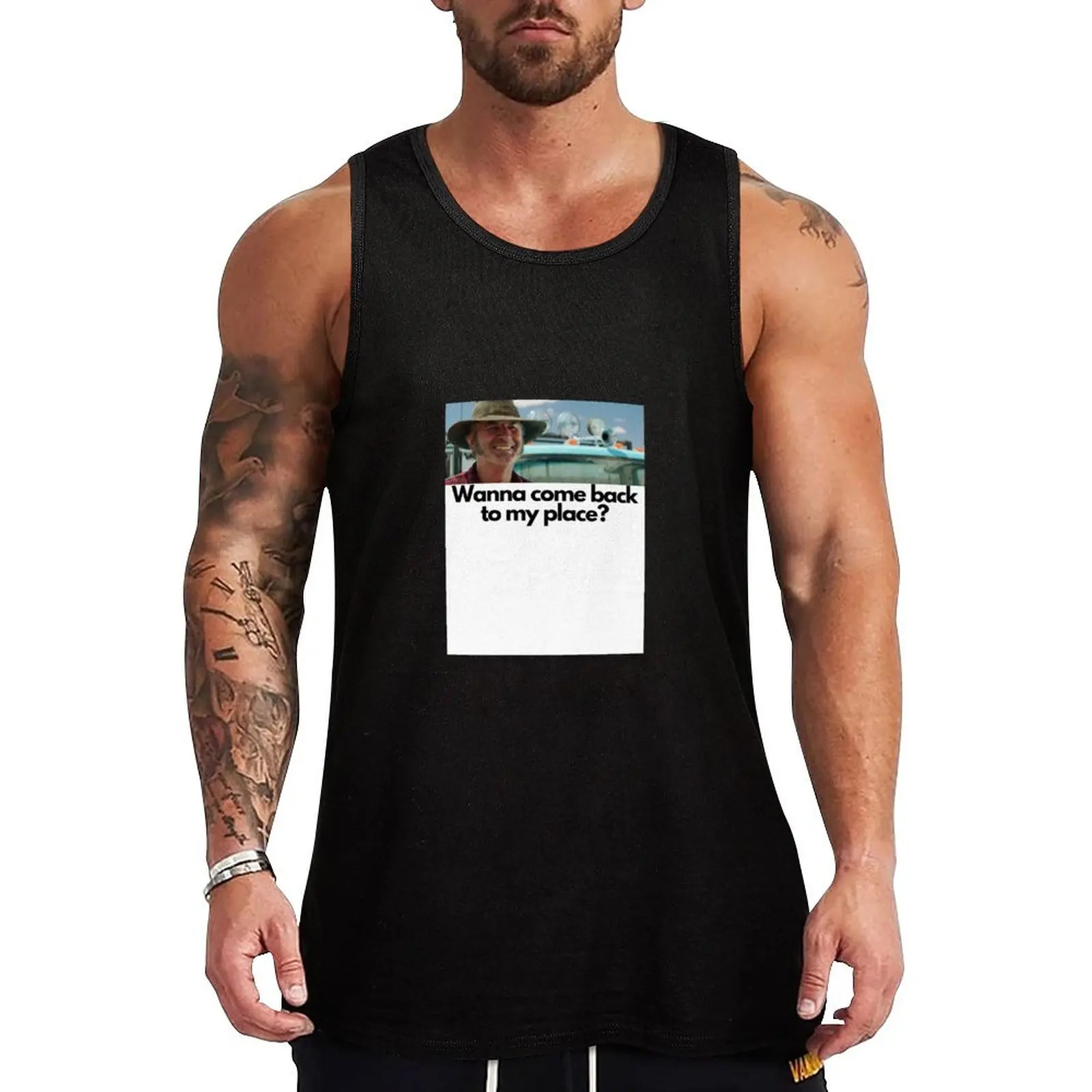 Wanna come back to my place? Tank Top men gym clothing Sports clothing clothes for men