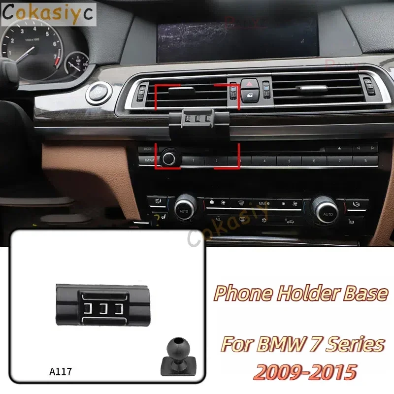 

Автомобильный держатель для телефона, специальные крепления для BMW F01 7 серии 2009-2015, фиксированный кронштейн для выпуска воздуха, аксессуары с шариком 17 мм