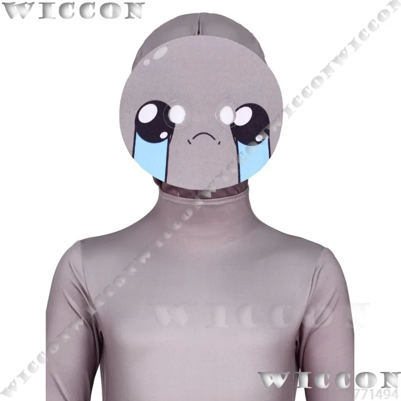 

a7d@Isaac Game The Binding of Isaac Cosplay Costume Mask Jumpsuit For Adults Child 110-190 Size Halloween Party Roleplay Customi