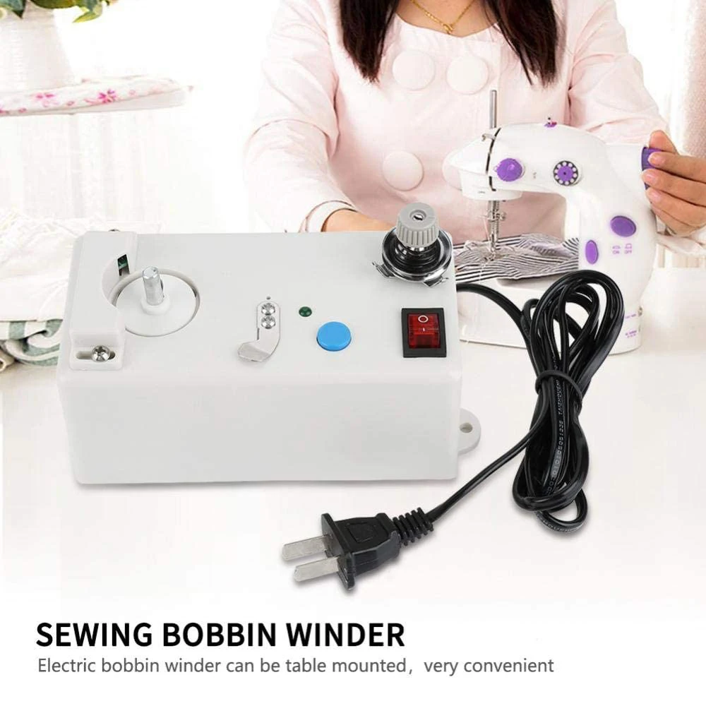 New Portable Automatic Smart Sewing Electronic Thread Winder Bobbin Thread Winding Machine US PLUG