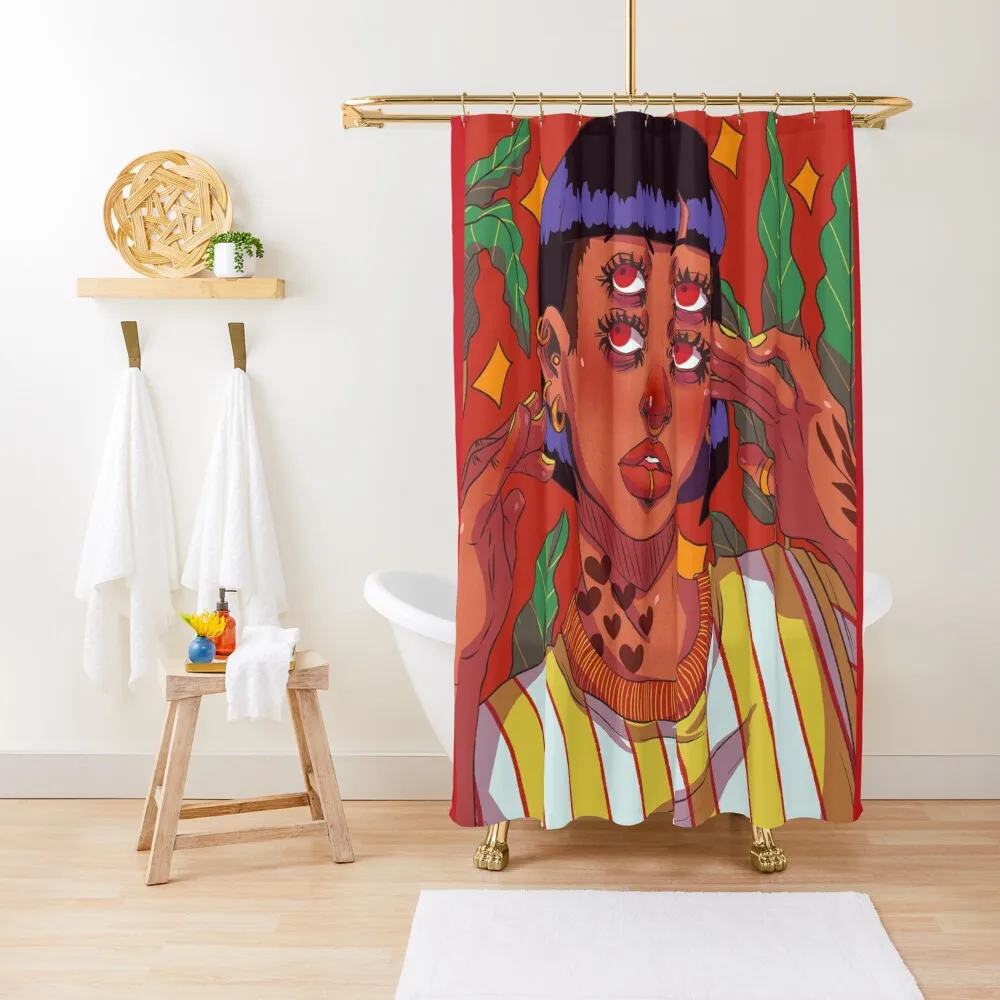 

Four Eyes Shower Curtain Funny Shower For Bathrooms Shower Bathroom For Bathroom Curtain