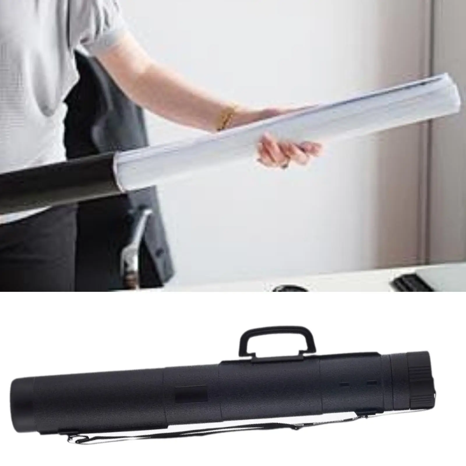 Extendable Poster Tube with Shoulder Strap Art Painting Tube Storage Tube for Painting Paper Scroll Sketch Picture Drawing