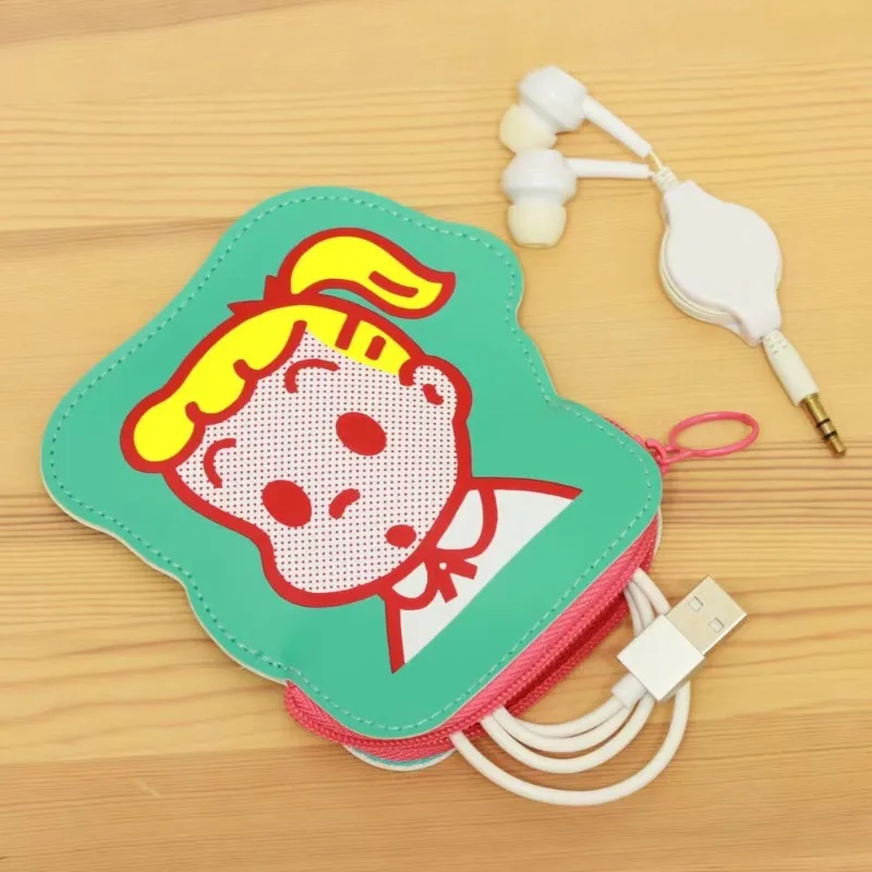 Harada Harada anime PU cuir mignon pendentif porte-monnaie porte-monnaie sac de rangement dessin animé en cuir PU fermeture éclair porte-monnaie cadeaux nouveau