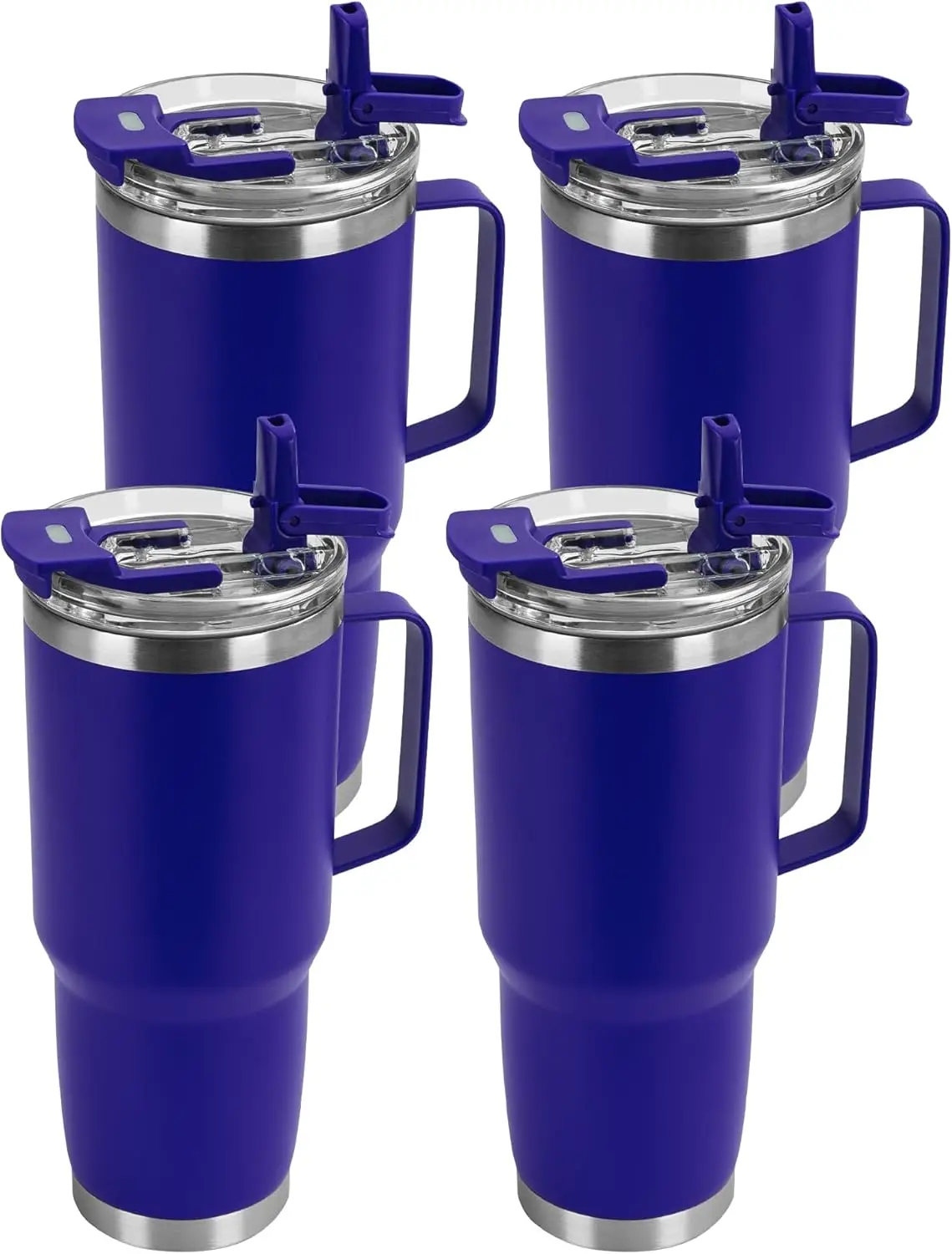 

30oz Tumbler Bulk with Handle, Insulated Travel Coffee Mug Set with Handle Leak-Proof Double Wall Stainless Ste