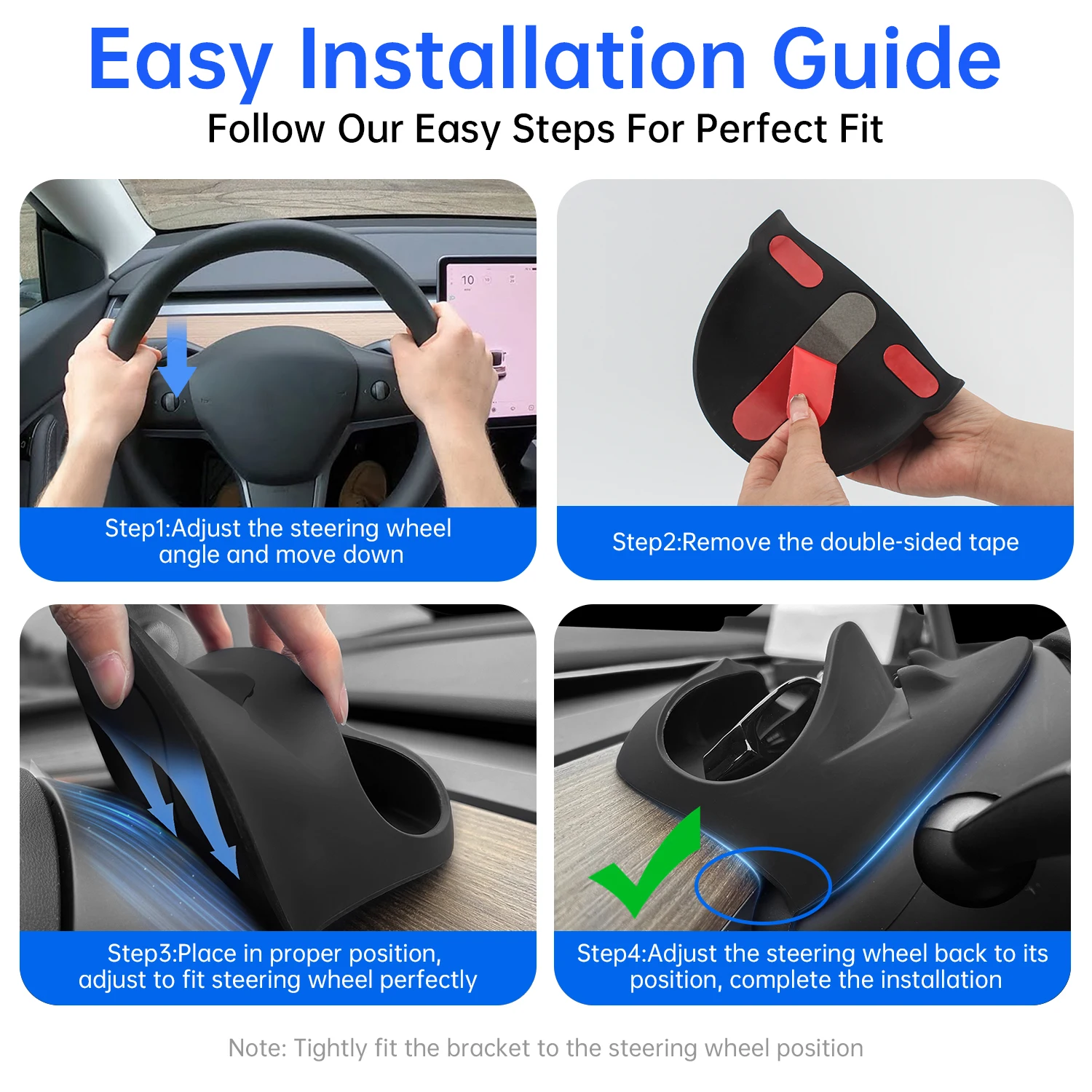 Steering Wheel Front Storage Box For Tesla Model Y/3 Silicone Phone Holder Dashboard Sunglasses Storage Box Car Accessories