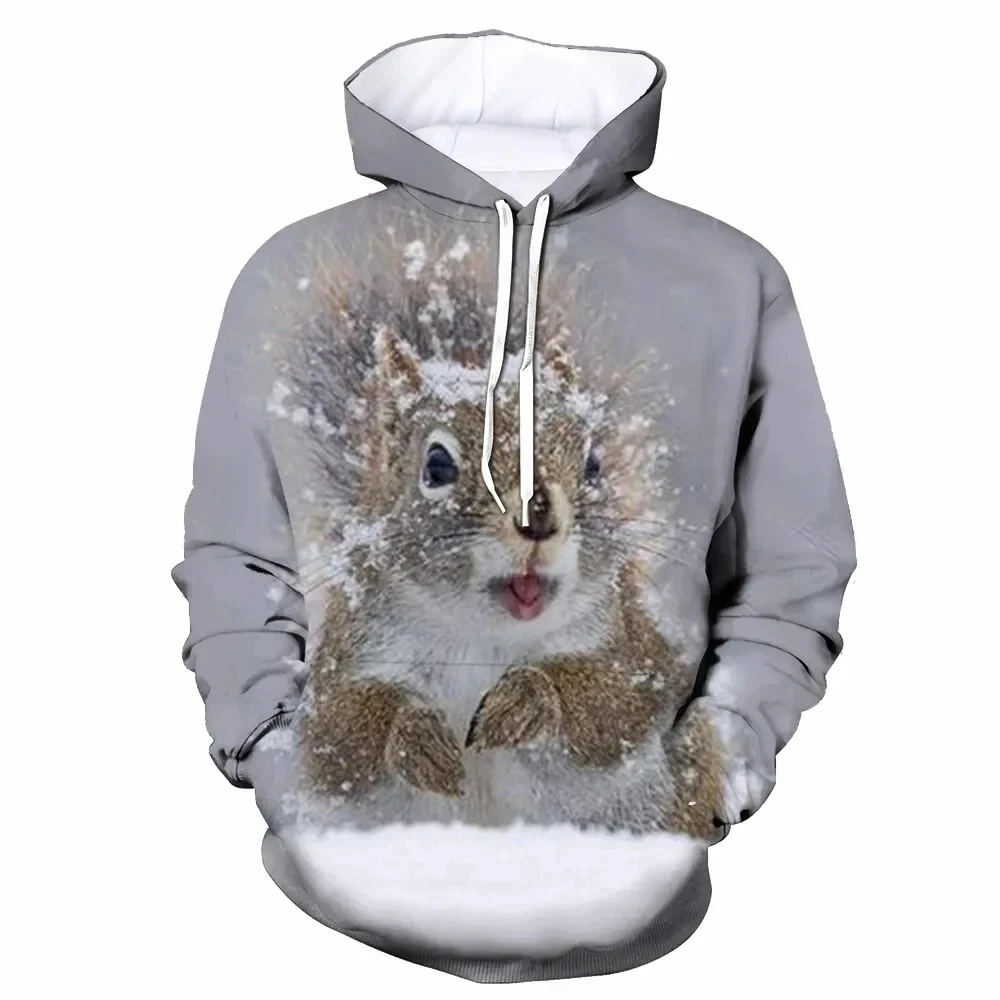 

Funny Squirrel Hoodies Animal 3D Print Women Men Streetwear Oversized Pullovers Hoodie Hooded Sweatshirts Woman Tops Clothing