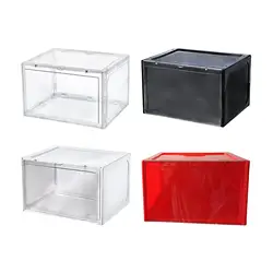 Stackable Transparent Shoe Box Shoes Storage Box Plastic Thickened Foldable Dustproof Display Case Holders Storage Shoe Box