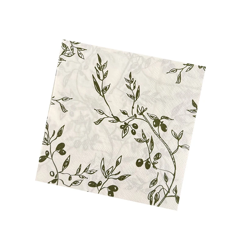 20/60Pcs Simple Leaf Printed Napkins, Disposable 2 Layer Purple Paper Napkins for Party Hotel Dinner Table DIY Decor
