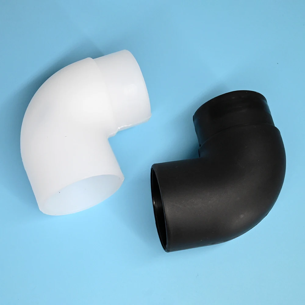 Tapered Hose Reducer for Cyclone Vacuum Cleaners Durable Plastic for Powder Dust Collectors Round Connector with Bend Design