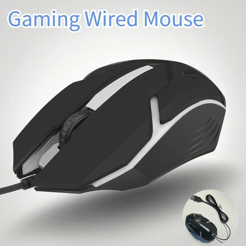 Latest High-quality Ergonomic Gaming Mouse, Suitable for Desktop and Laptop Computers, 4-button USB RGB Backlit Mouse