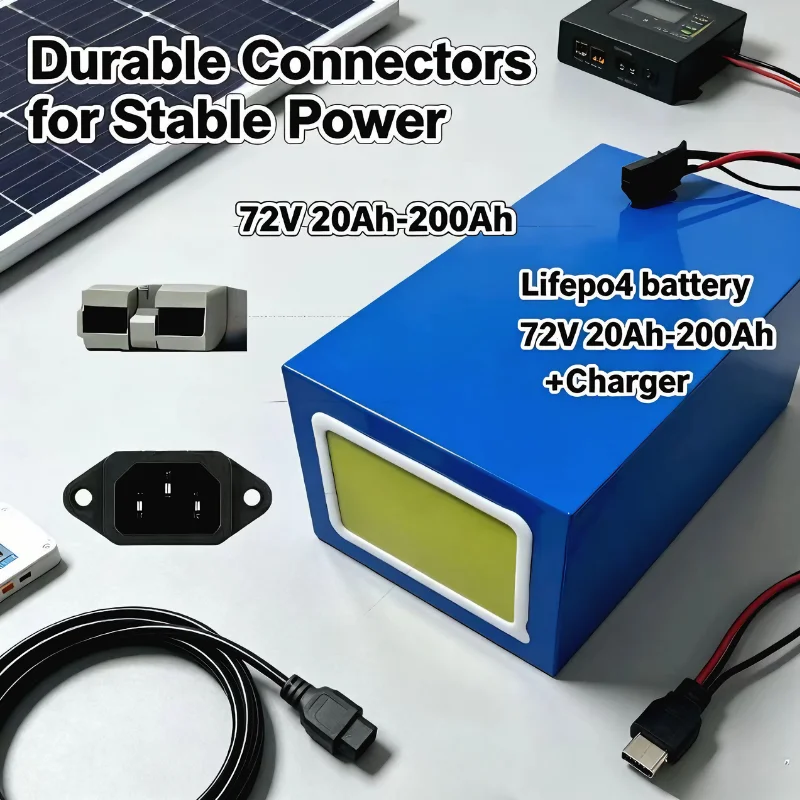 48V 80Ah Deep Cycle LiFePO4 Battery, Built‑in Protective BMS, Comes With Charger, Ideal For Solar Storage, RV, Boat Trolling Mot