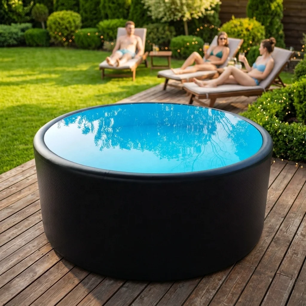 New Sale Big Round Dropstitch Inflatable Pool Large Size Ice Bath Spa Pool for 5-8 People