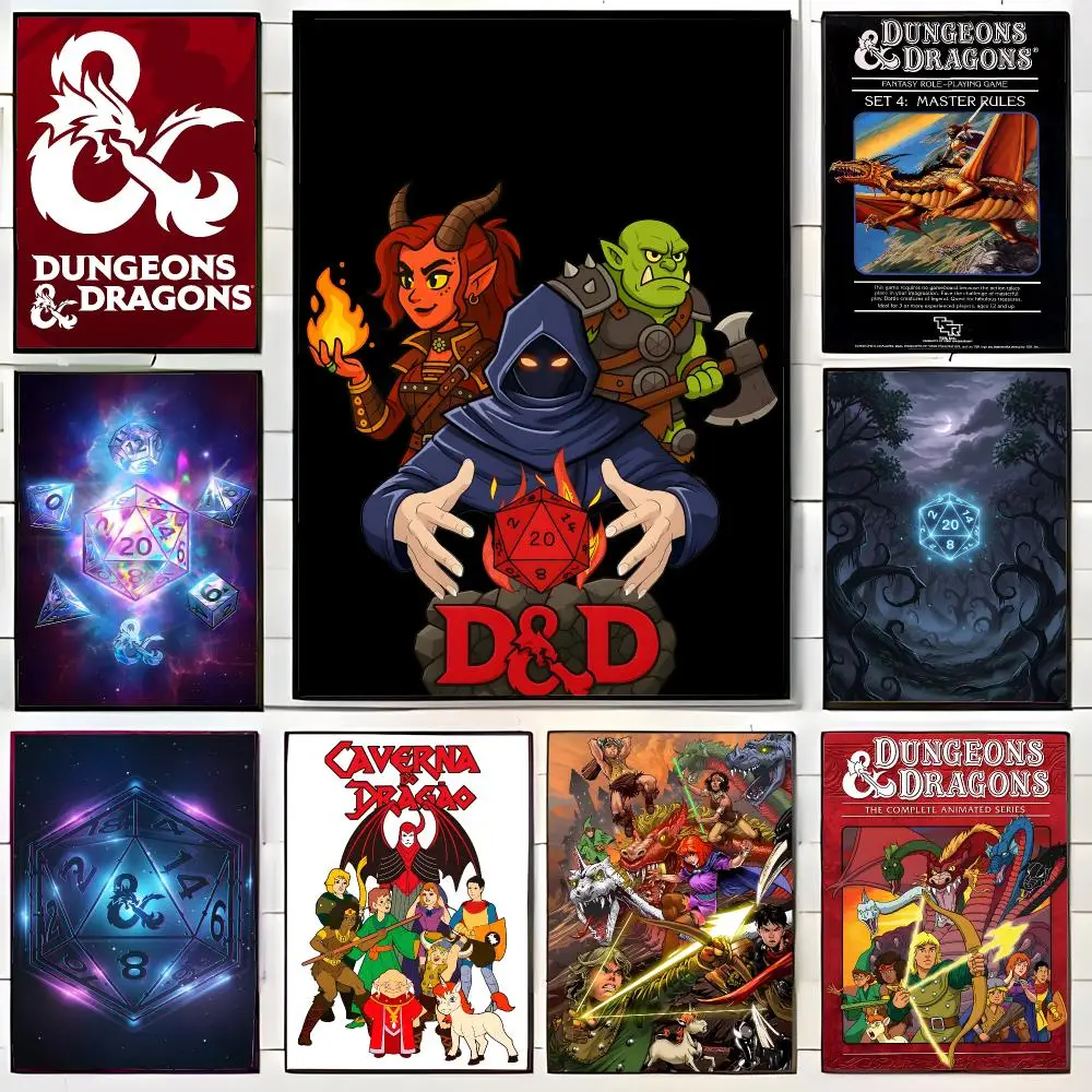 Game Tabletop Dungeons And Dragons Poster Wall Art Print Decorative Mural Home Decor Gift Unframed