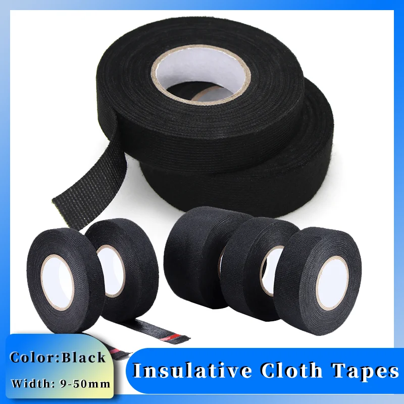 

Черная клейкая лента для защиты автомобильных жгутов проводов -40 ° от C до 80 ° Термостойкая фланелевая тканевая лента шириной 9-50 мм